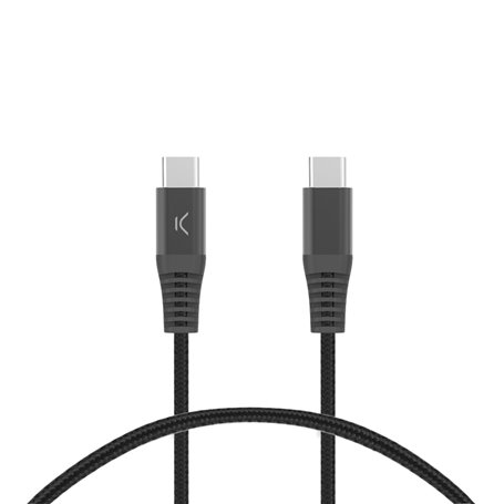 Câble USB-C vers USB-C KSIX Noir