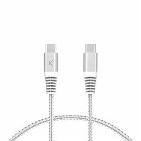 Câble USB-C vers USB-C KSIX Blanc