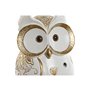 Figurine Décorative Home ESPRIT Blanc Doré Hibou Romantique 10 x 8 x 18 cm