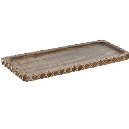 Centre de Table Home ESPRIT Naturel Bois de manguier Colonial 33 x 13 x 1