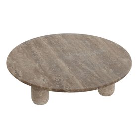 Centre de Table Home ESPRIT Marron Marbre Scandinave 30 x 30 x 8 cm