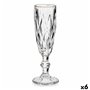 Coupe de champagne Diamant Doré Transparent verre 170 ml (6 Unités)