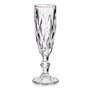 Coupe de champagne Diamant Doré Transparent verre 170 ml (6 Unités)