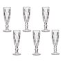 Coupe de champagne Diamant Doré Transparent verre 170 ml (6 Unités)