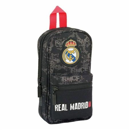 Plumier sac à dos Real Madrid C.F. Noir Sportif 12 x 23 x 5 cm