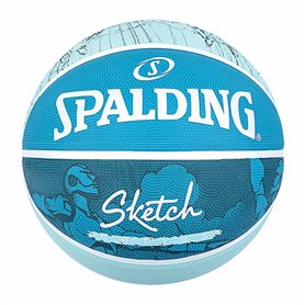 Ballon de basket Spalding Sketch Dribble Bleu Caoutchouc (Taille 7)