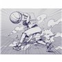 Ballon de basket Spalding Sketch Dribble Noir Caoutchouc (Taille 7)