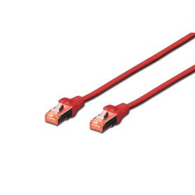 Câble Réseau Rigide FTP 6ème Catégorie Digitus DK-1644-0025-R-10 Rouge 25 cm 0