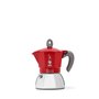 Cafetière Italienne Bialetti Moka Induction Rouge Métal Aluminium 150 ml