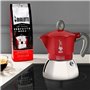 Cafetière Italienne Bialetti Moka Induction Rouge Métal Aluminium 150 ml