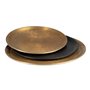 Plateau apéritif 48 x 48 x 2 cm Noir Doré Aluminium 3 Pièces