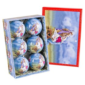 Boules de Noël Multicouleur Polyfoam Naissance/Crèche Ø 7