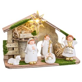 Crèche de Noël Multicouleur Polyéthylène Bois MDF 22