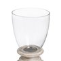 Bougeoir Blanc Bois Verre 28 x 28 x 43 cm