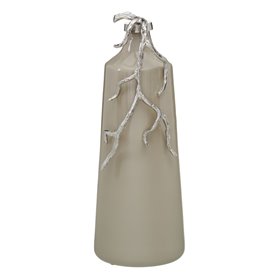 Bouteille Beige Argenté Aluminium Verre 20 x 11 x 53 cm Décorative