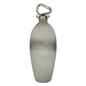 Bouteille Gris Argenté Aluminium Verre 15 x 15 x 46 cm Décorative