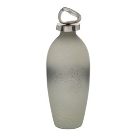 Bouteille Gris Argenté Aluminium Verre 12 x 12 x 36 cm Décorative