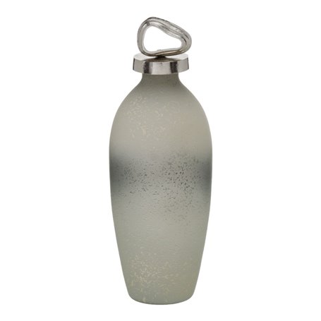 Bouteille Gris Argenté Aluminium Verre 12 x 12 x 36 cm Décorative