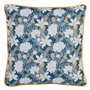 Coussin Bleu Fleurs 60 x 10 x 60 cm