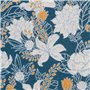 Coussin Bleu Fleurs 60 x 10 x 60 cm