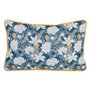 Coussin Bleu Fleurs 60 x 10 x 40 cm