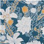 Coussin Bleu Fleurs 60 x 10 x 40 cm