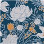 Coussin Bleu Fleurs 45 x 10 x 45 cm