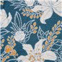 Coussin Bleu Fleurs 50 x 10 x 30 cm