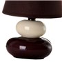 Lampe de bureau Marron Crème PVC Tissu Céramique 40 W 15 x 15 x 23 cm