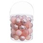 Boules de Noël Rose Plastique Ø 5 cm (40 Unités)