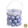 Boules de Noël Bleu Plastique Ø 5 cm (40 Unités)