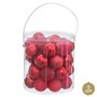 Boules de Noël Rouge Plastique Ø 5 cm (40 Unités)