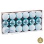 Boules de Noël Bleu Plastique Ø 6 cm (18 Unités)