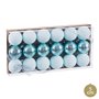 Boules de Noël Bleu Plastique Ø 5 cm (18 Unités)