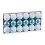 Boules de Noël Bleu Plastique Ø 5 cm (18 Unités)