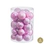 Boules de Noël Rose Plastique (27 Unités)