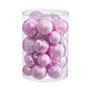 Boules de Noël Rose Plastique (27 Unités)