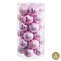 Boules de Noël Rose Plastique Ø 6 cm (30 Unités)