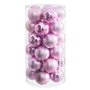 Boules de Noël Rose Plastique Ø 6 cm (30 Unités)