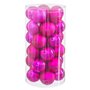 Boules de Noël Fuchsia Plastique Ø 6 cm (30 Unités)