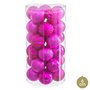 Boules de Noël Fuchsia Plastique Ø 6 cm (30 Unités)