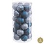 Boules de Noël Bleu Plastique Ø 6 cm (30 Unités)