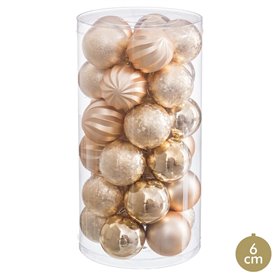 Boules de Noël Doré Plastique Ø 6 cm (30 Unités)