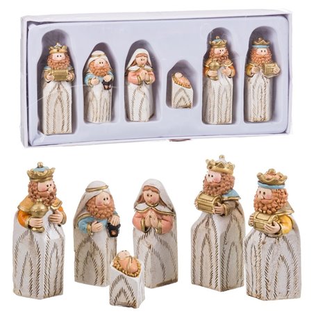 Crèche de Noël Multicouleur Résine Naissance/Crèche 25 x 11