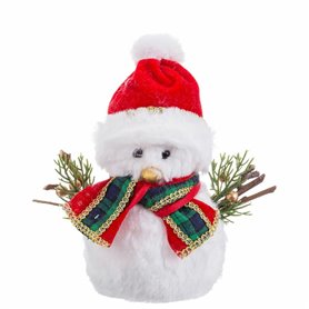 Décorations de Noël Multicouleur Bonhomme de Neige 16 x 9 x 19 cm