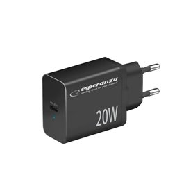 Chargeur mural Esperanza EZC104K Noir