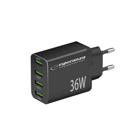 Chargeur mural Esperanza EZC107K Noir