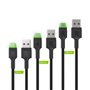 Adaptateur USB vers USB-C Green Cell KABGCSET01 Noir Vert 2 m (3 Unités)