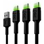 Câble USB Green Cell KABGCSET03 Noir 2 m