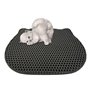 Tapis de Litière pour Chat Diamentiq Noir EVA (1 Pièce)